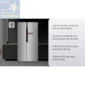 Tủ lạnh LG Inverter 613 lít GR-B247JDS